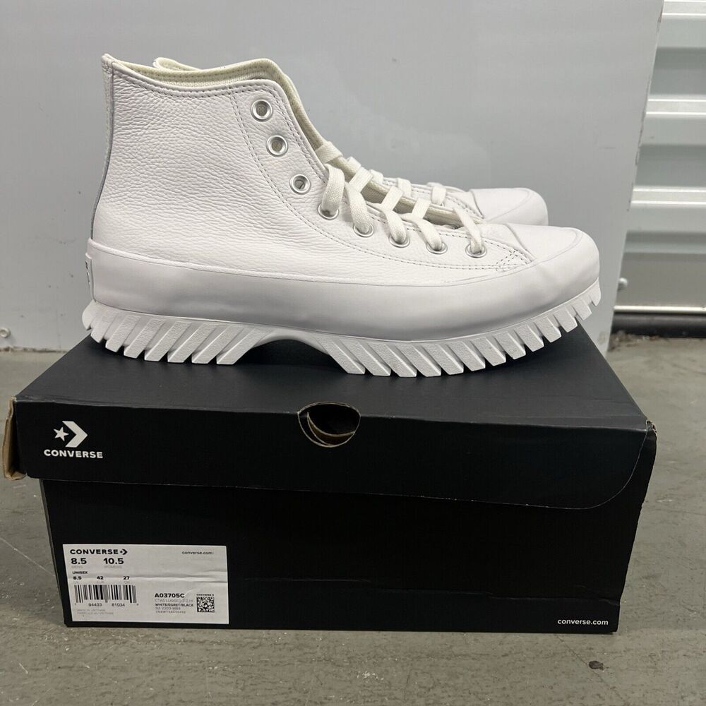 Converse Chuck Taylor All Star Lugged‎ 2.0 Mens 8.5 Womens 10.5 A03705C White